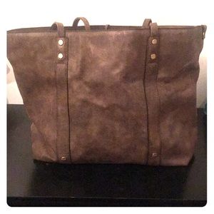 Large brown tote bag